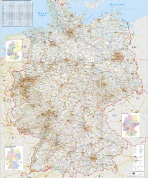Straßen- u. Verkehrswegekarte Deutschland