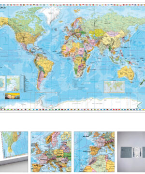 Weltkarte zum Pinnen auf EasyPrint-Platte