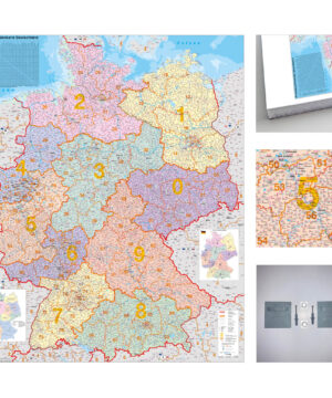 Deutschland Postleitzahlen zum Pinnen auf EasyPrint-Platte